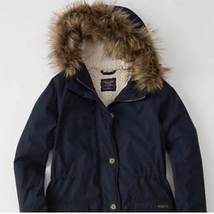 Abercrombie navy winter parka